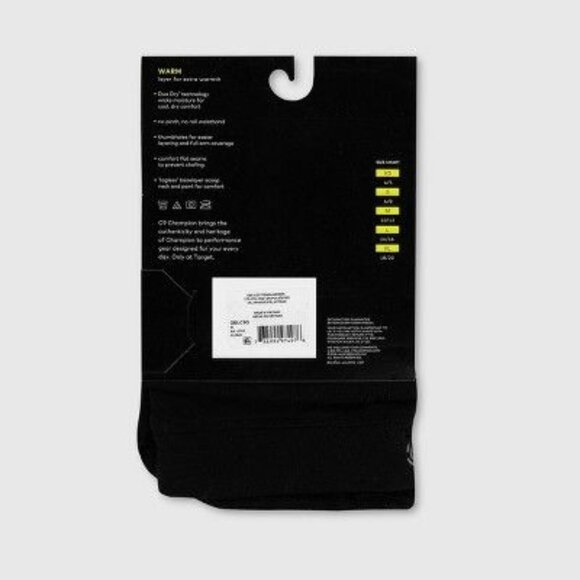 Girls' Performance Thermal Underwear Set - C9 Champion Black M - Picture 3 of 3